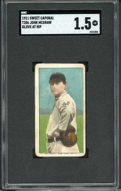 1909-11 T206 T 206 John McGraw Giants SGC 1.5 FR 500015