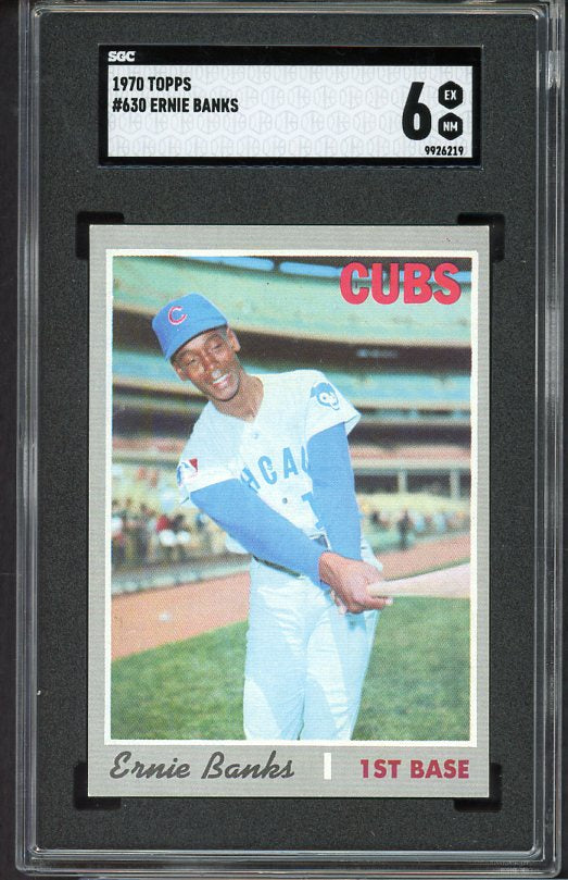 1970 Topps Baseball #630 Ernie Banks Cubs SGC 6 EX-MT 500016