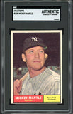 1961 Topps Baseball #300 Mickey Mantle Yankees SGC Auth 500017