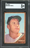 1962 Topps Baseball #200 Mickey Mantle Yankees SGC 3 VG 500023