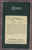 1939 Play Ball #152 Roy Weatherly Indians SGC 1.5 FR 500034