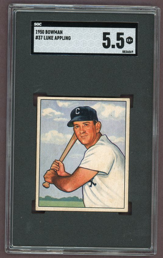 1950 Bowman Baseball #037 Luke Appling White Sox SGC 5.5 EX+ 500042