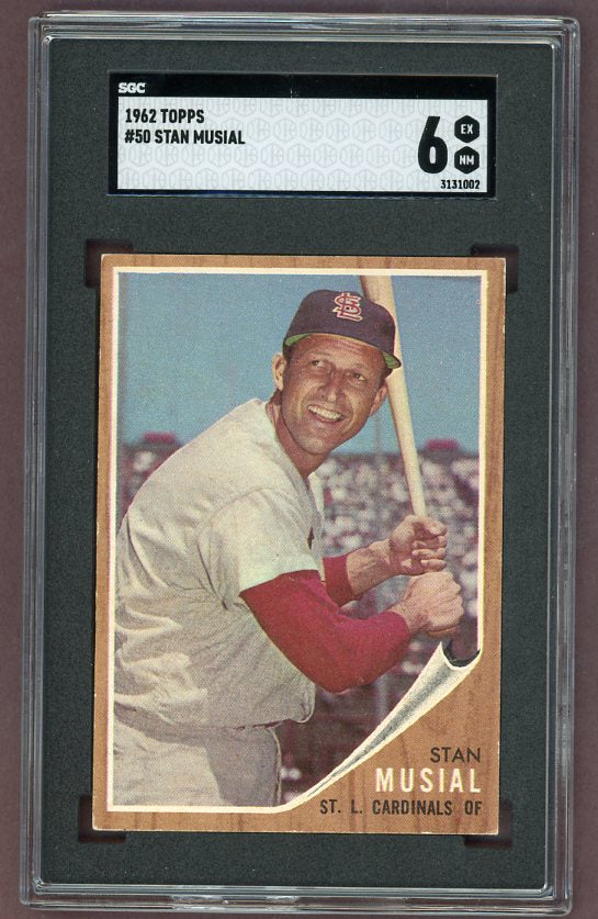 1962 Topps Baseball #050 Stan Musial Cardinals SGC 6 EX-MT 500047