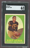 1958 Topps Football #066 Bart Starr Packers SGC 6 EX-MT 500064