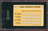 1963 Topps Baseball #496 Steve Dalkowski Orioles SGC 5 EX 500071