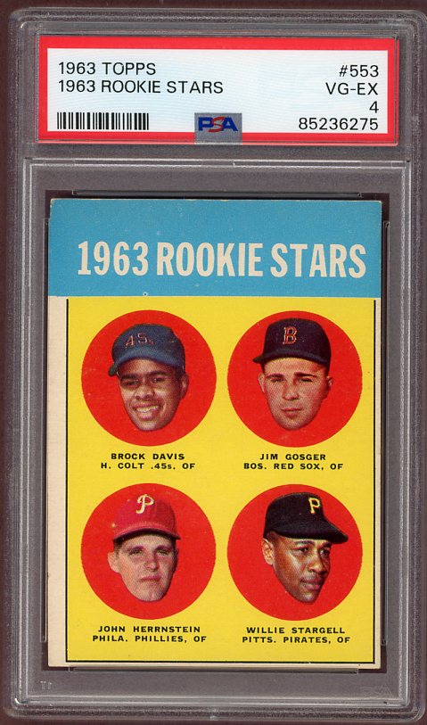 1963 Topps Baseball #553 Willie Stargell Pirates PSA 4 VG-EX 500105
