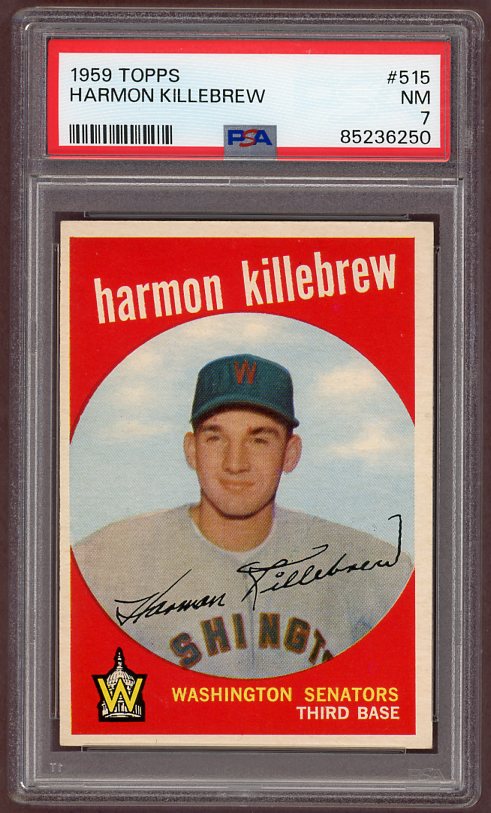 1959 Topps Baseball #515 Harmon Killebrew Senators PSA 7 NM 500107