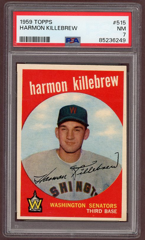 1959 Topps Baseball #515 Harmon Killebrew Senators PSA 7 NM 500108