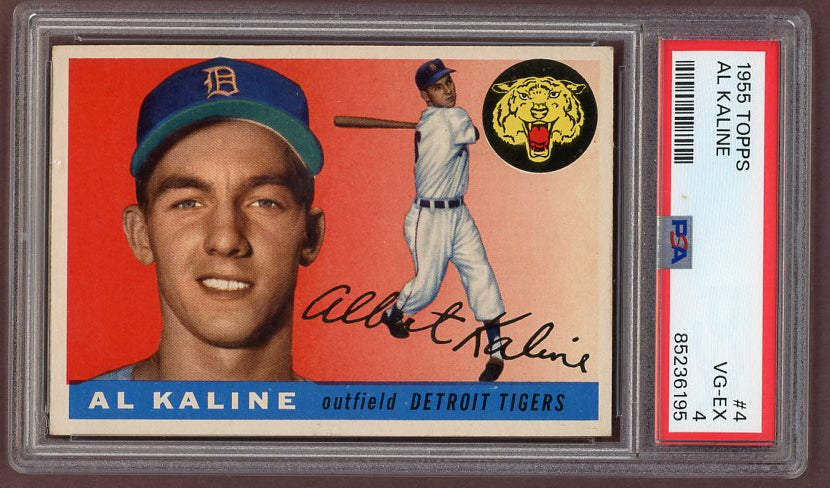 1955 Topps Baseball #004 Al Kaline Tigers PSA 4 VG-EX 500145