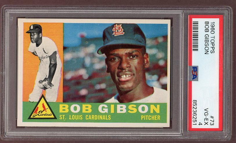 1960 Topps Baseball #073 Bob Gibson Cardinals PSA 4 VG-EX 500150