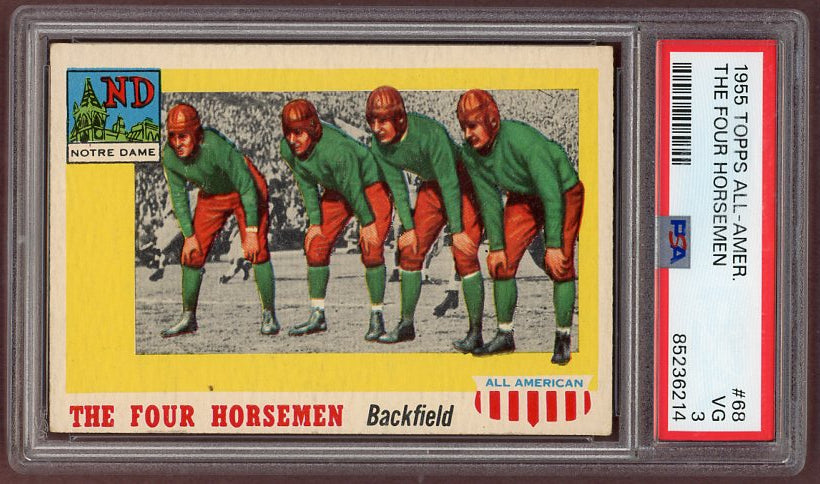 1955 Topps Football #068 Four Horsemen Notre Dame PSA 3 VG 500154