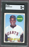 1969 Topps Baseball #190 Willie Mays Giants SGC 5 EX 500202