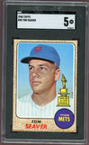 1968 Topps Baseball #045 Tom Seaver Mets SGC 5 EX 500204