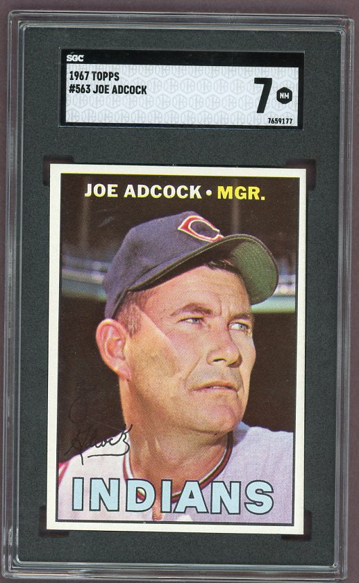 1967 Topps Baseball #563 Joe Adcock Indians SGC 7 NM 500206
