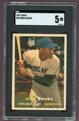 1957 Topps Baseball # 55 Ernie Banks Cubs SGC 5 EX 500215