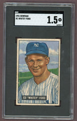 1951 Bowman Baseball #  1 Whitey Ford Yankees SGC 1.5 FR 500217
