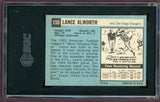 1964 Topps Football #155 Lance Alworth Chargers SGC 7.5 NM+ 500243