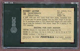 1952 Bowman Large Football # 78 Bobby Layne Lions SGC 4 VG-EX 500245