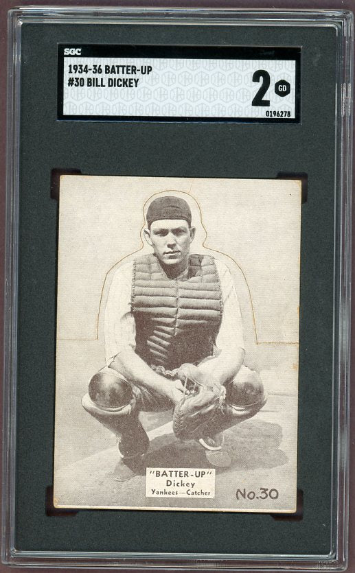 1934-36 Batter Up #030 Bill Dickey Yankees SGC 2 GD 500251