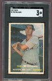 1957 Topps Baseball #001 Ted Williams Red Sox SGC 3 VG 500286