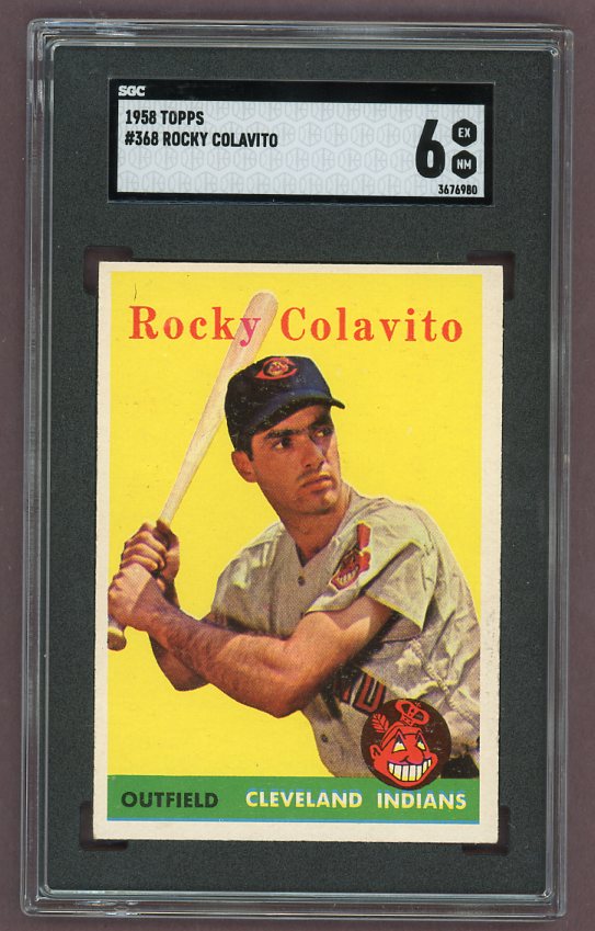1958 Topps Baseball #368 Rocky Colavito Indians SGC 6 EX-MT 500288