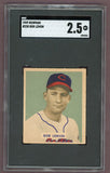 1949 Bowman Baseball #238 Bob Lemon Indians SGC 2.5 GD+ 500292
