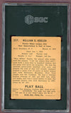 1940 Play Ball #237 Willie Keeler Yankees SGC 2.5 GD+ 500349