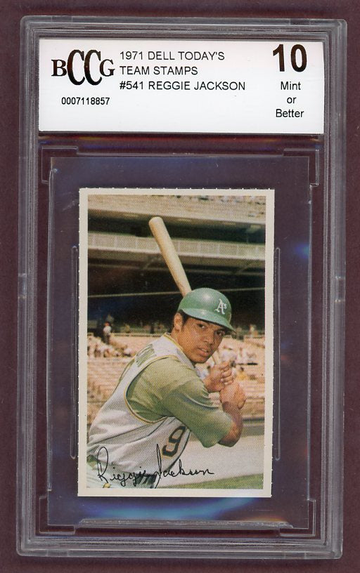 1971 Dell Stamps Reggie Jackson A's BCCG 10 500357