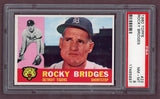 1960 Topps Baseball #022 Rocky Bridges Tigers PSA 8 NM/MT 500360