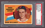 1960 Topps Baseball #122 Don Dillard Indians PSA 8 NM/MT 500396