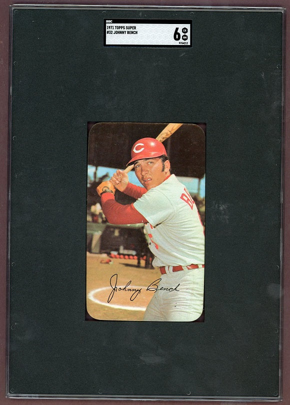 1971 Topps Baseball Supers #032 Johnny Bench Reds SGC 6 EX-MT 500435