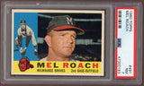 1960 Topps Baseball #491 Mel Roach Braves PSA 7 NM 500451