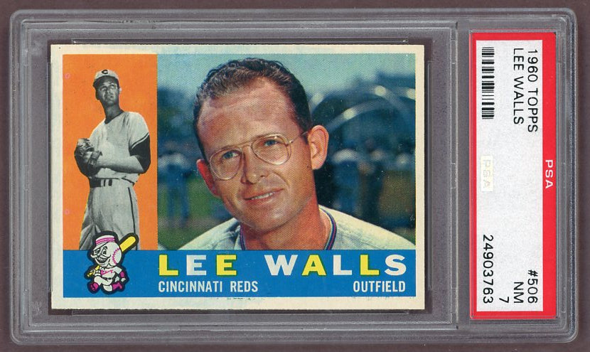 1960 Topps Baseball #506 Lee Walls Reds PSA 7 NM 500453