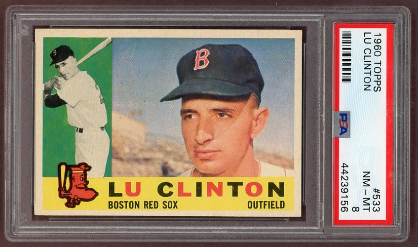 1960 Topps Baseball #533 Lou Clinton Red Sox PSA 8 NM/MT 500464