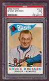 1960 Topps Baseball #213 Chuck Dressen Braves PSA 7 NM 500544