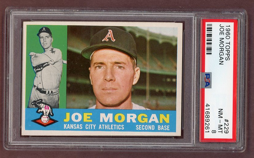 1960 Topps Baseball #229 Joe Morgan A's PSA 8 NM/MT 500554