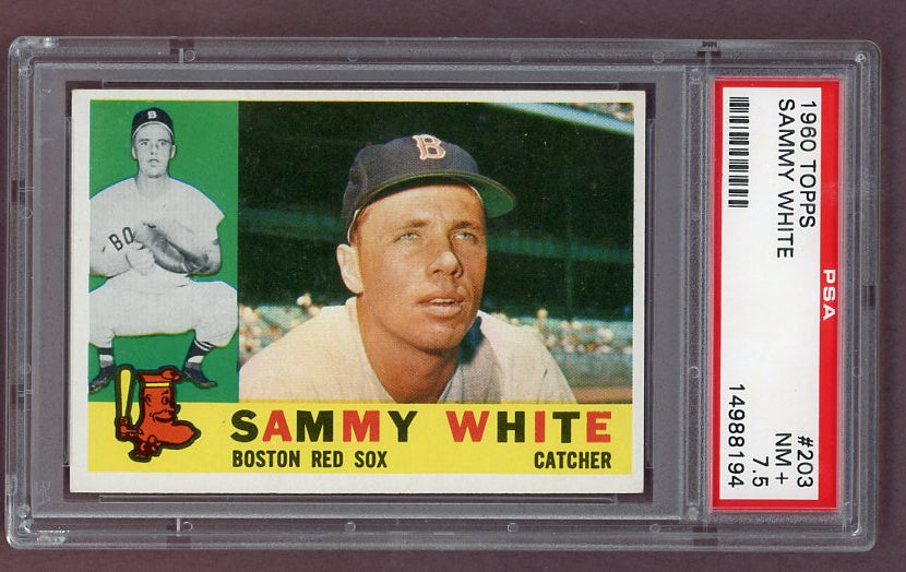 1960 Topps Baseball #203 Sammy White Red Sox PSA 7.5 NM+ 500631