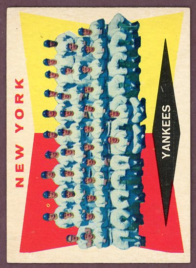 1960 Topps Baseball #332 New York Yankees Team EX+/EX-MT 500645