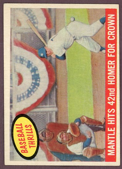 1959 Topps Baseball #461 Mickey Mantle IA Yankees EX+/EX-MT 500652