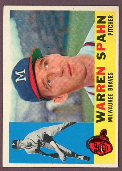 1960 Topps Baseball #445 Warren Spahn Braves EX-MT 500659