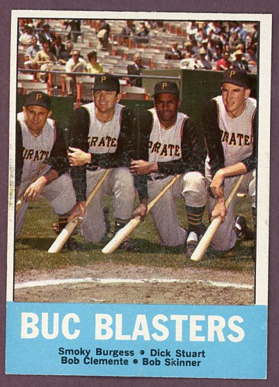 1963 Topps Baseball #018 Roberto Clemente Smoky Burgess EX-MT 500671