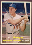 1957 Topps Baseball #080 Gil Hodges Dodgers EX-MT 500683