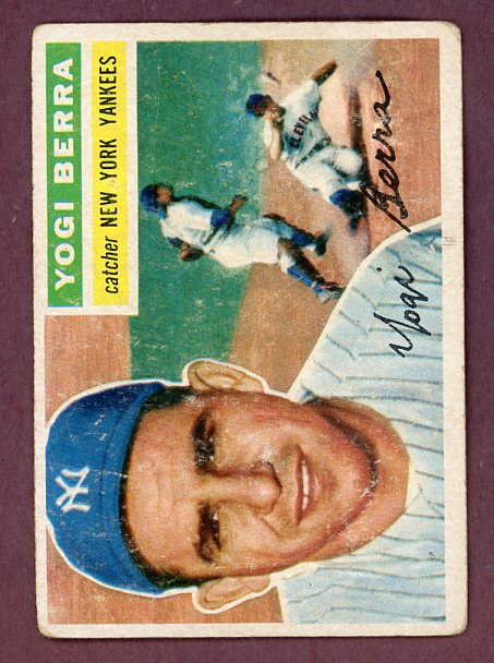 1956 Topps Baseball #110 Yogi Berra Yankees Good Gray 500687