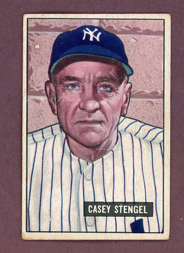 1951 Bowman Baseball #181 Casey Stengel Yankees VG-EX 500688