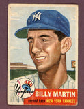 1953 Topps Baseball #086 Billy Martin Yankees VG-EX 500692