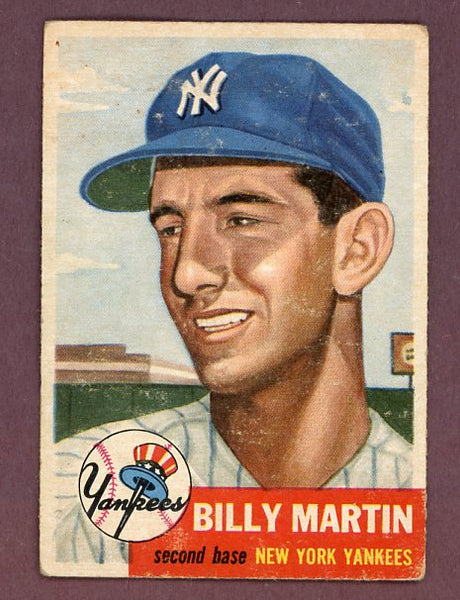1953 Topps Baseball #086 Billy Martin Yankees VG-EX 500692