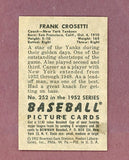 1952 Bowman Baseball #252 Frank Crosetti Yankees VG-EX/EX 500695