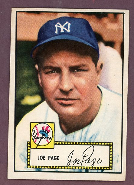 1952 Topps Baseball #048 Joe Page Yankees VG-EX Red 500708