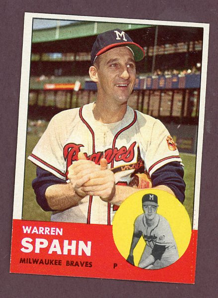 1963 Topps Baseball #320 Warren Spahn Braves NR-MT 500725