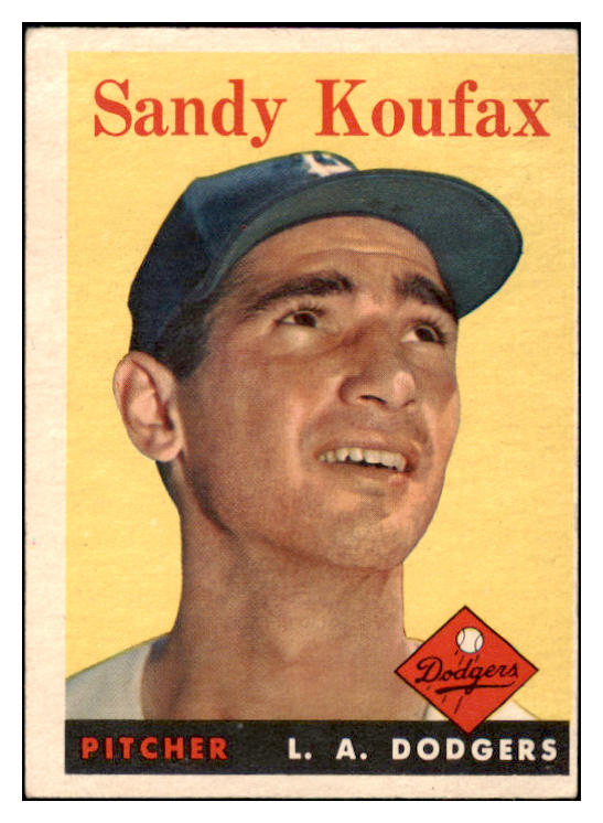 1958 Topps Baseball #187 Sandy Koufax Dodgers VG-EX 500820